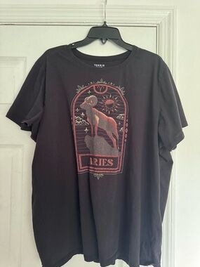 torrid Black Tee with Red Aries Graphic